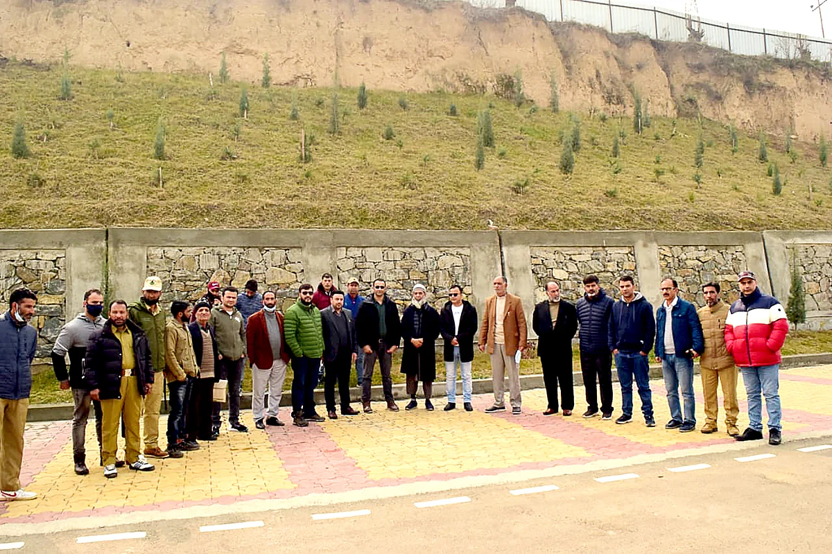 Plantation drive by Birla School, Social Forestry at Pampore