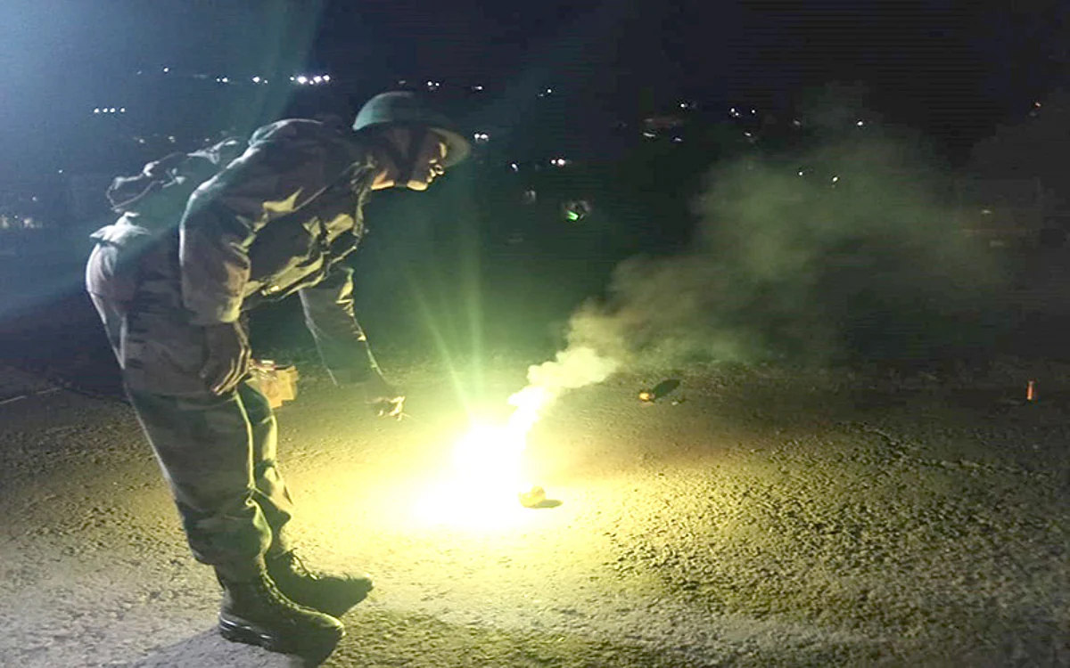 Army men celebrate Diwali on LoC