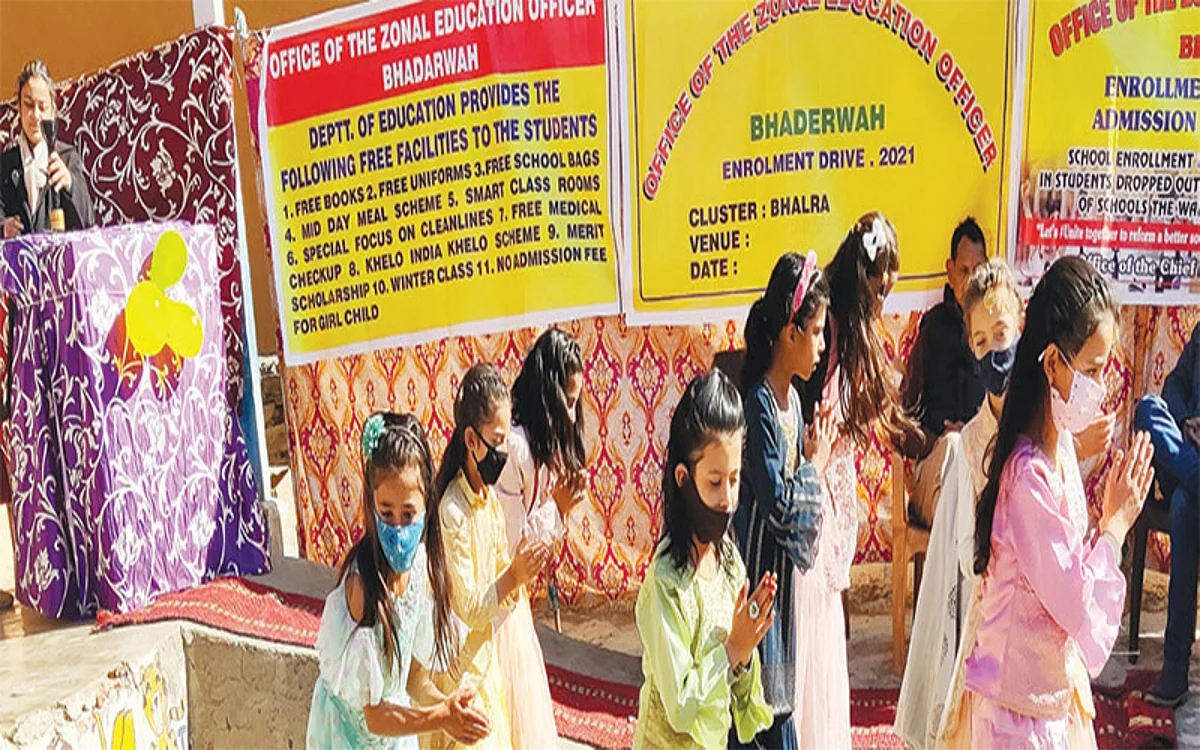 Dip in student numbers post COVID-19 | Education Department starts enrollment drive in Bhaderwah