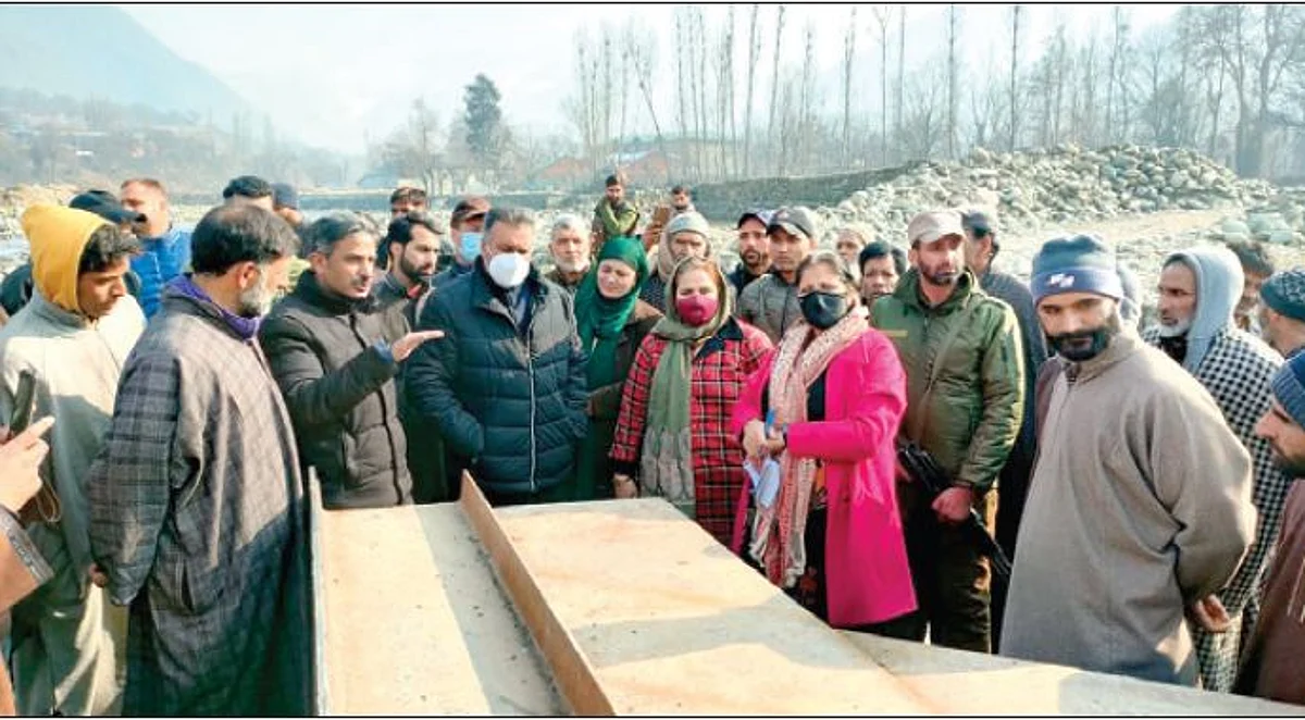 Chairperson DDC Gbl inspects progress of under construction bridges