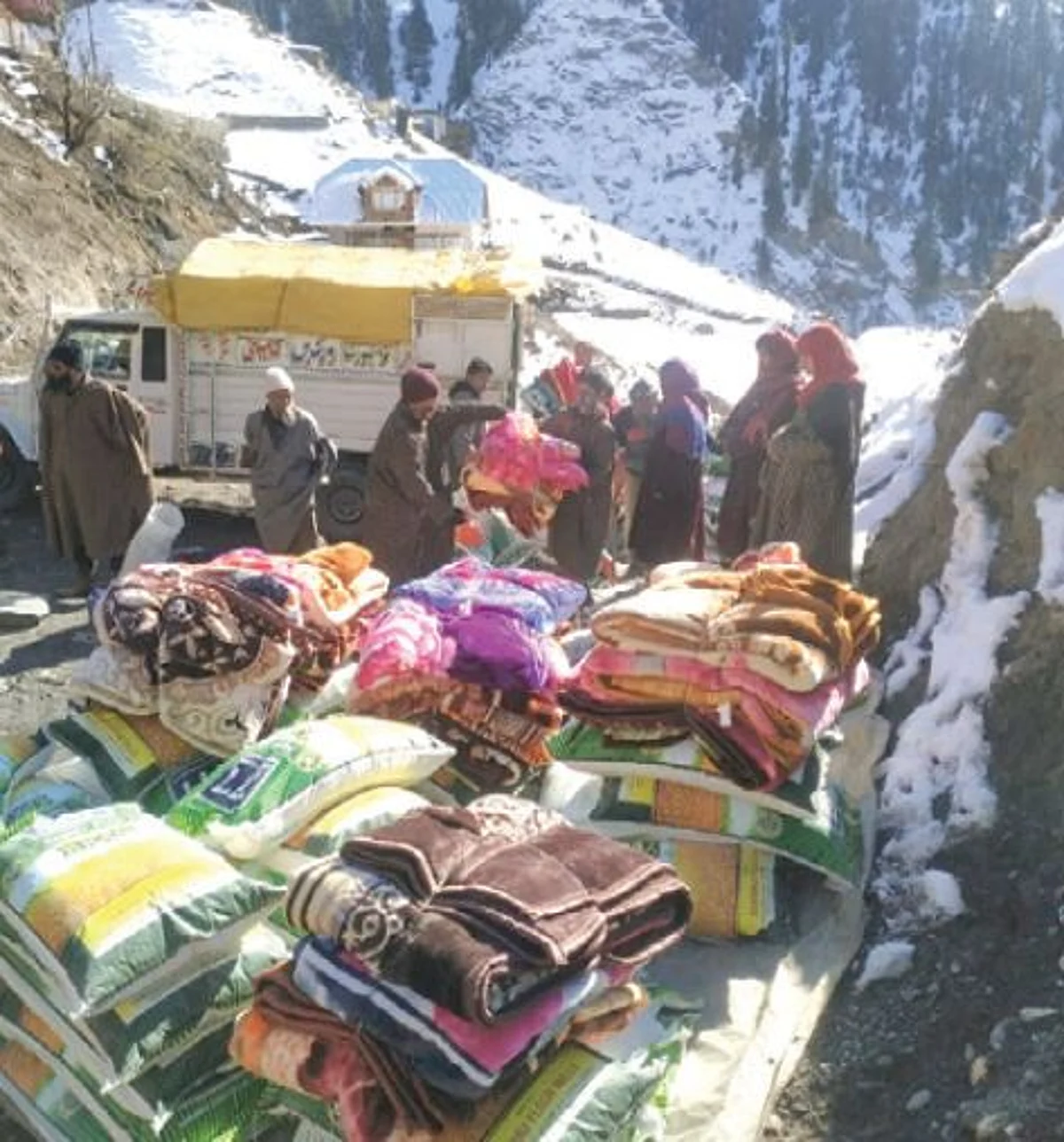 According to a press note, the relief kits included grocery items, blankets, school bags with stationary items and cattle fodder.