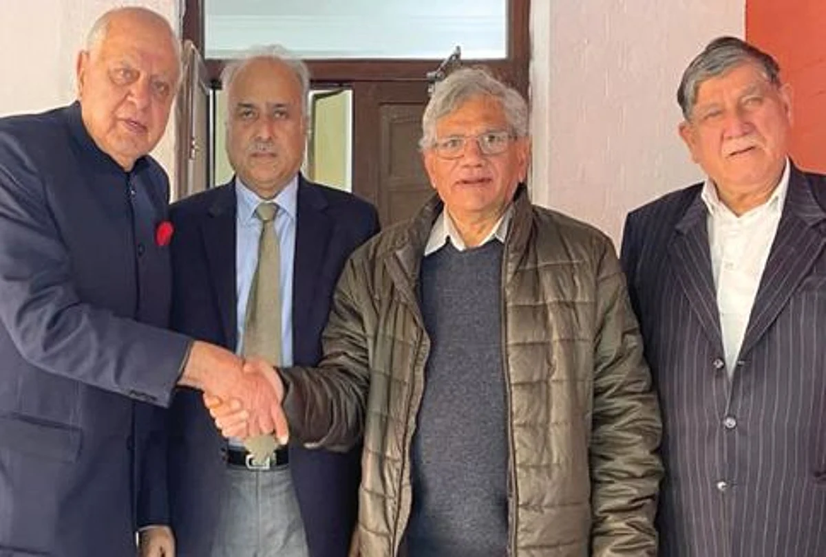 NC MPs meet CPI (M) leader Sitaram Yechury