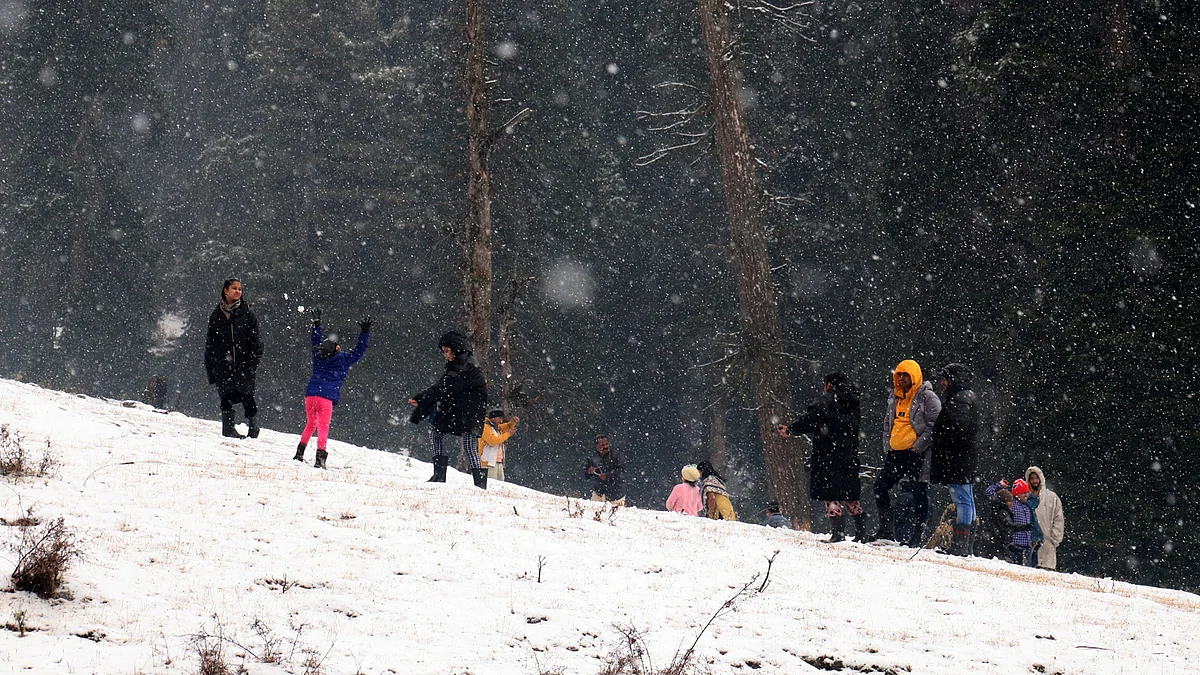 Fresh snowfall in Gulmarg; upper reaches in Kashmir, Ladakh