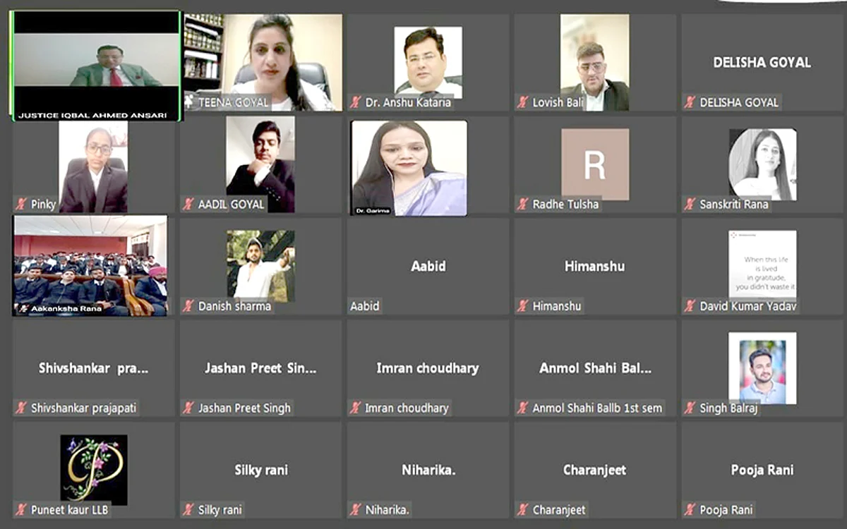 Aryans College of Law organises webinar on HR Day