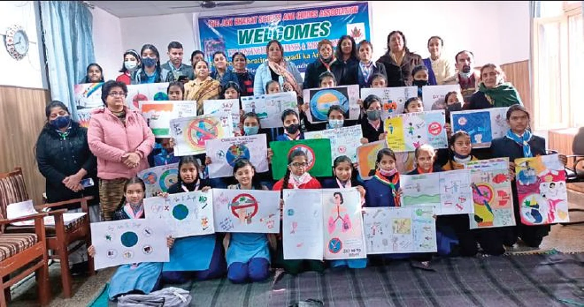 Drawing competition organised by Bharat Scouts, Guides