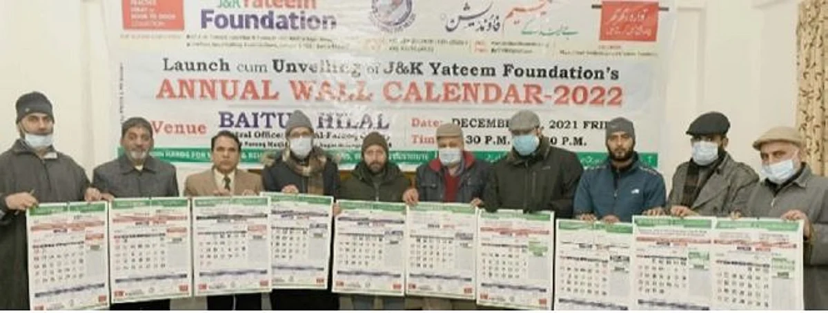 J&K Yateem Foundation unveils annual wall calendar 2022