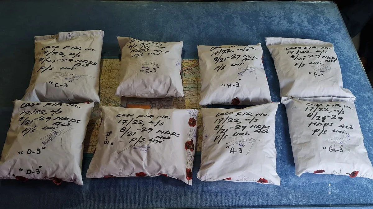 Weighing approximately about 9 kg, the cost of the contraband in black market is about Rs 18 crore, police said.