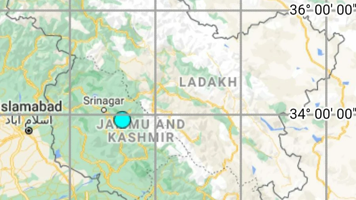 A light intensity earthquake occurred in Kashmir on Wednesday as the authorities said no casualty or damage to property has been reported from anywhere.