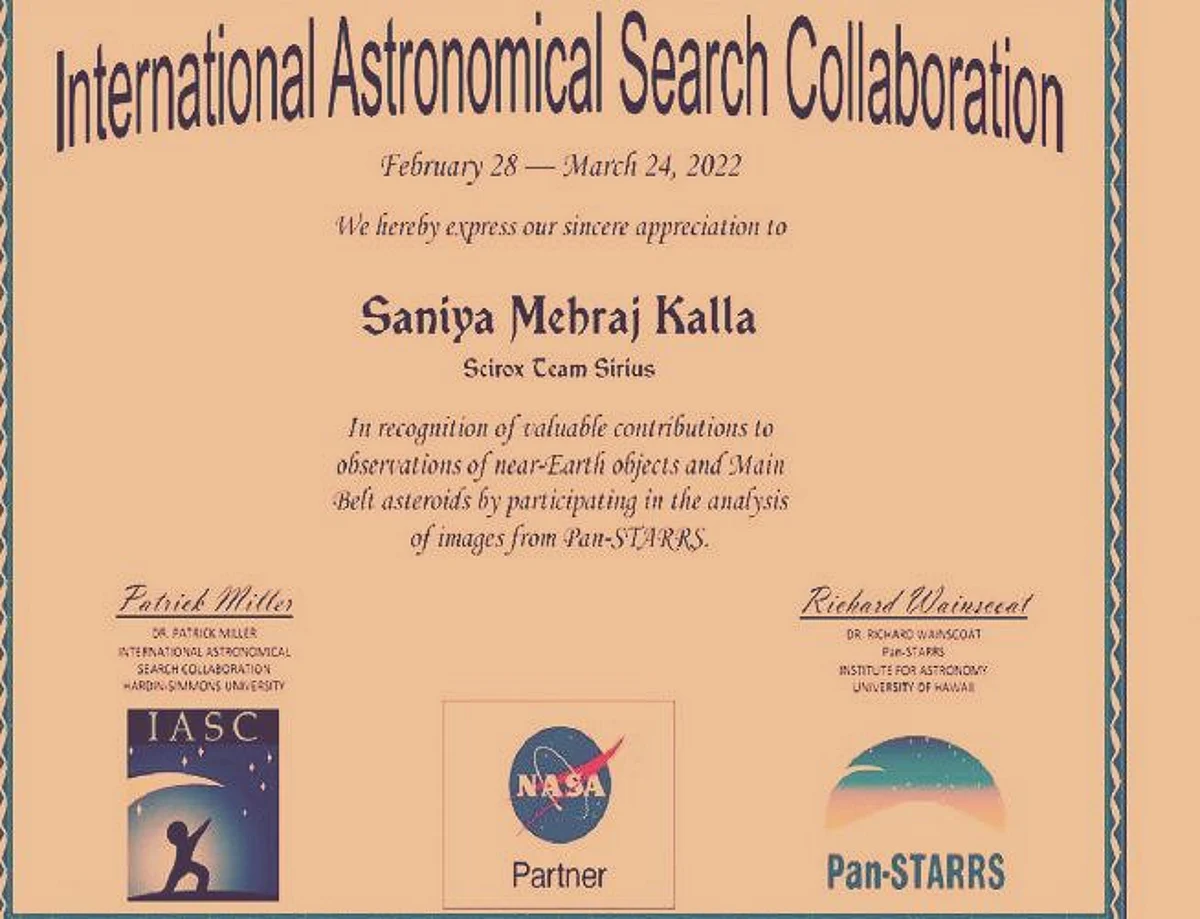 The Asteroid Search Campaign concluded on March 24.