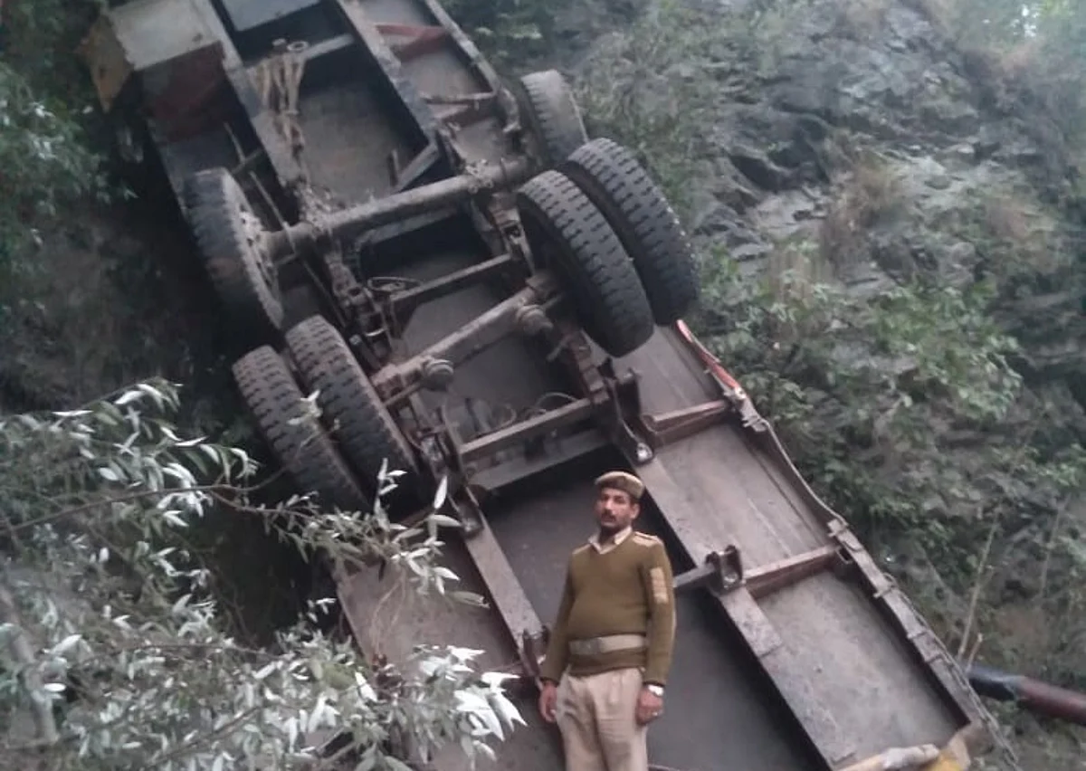 The driver of a truck died after the vehicle rolled down into a deep gorge near Khooni nullah on the Srinagar-Jammu highway in J&K's Ramban district on Wednesday, officials said.