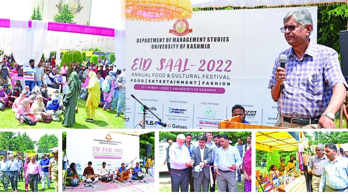 A three-day food-cum-cultural festival ‘Eid Saal-2022’ started at the University of Kashmir and saw a massive participation of students on the opening day on Tuesday.