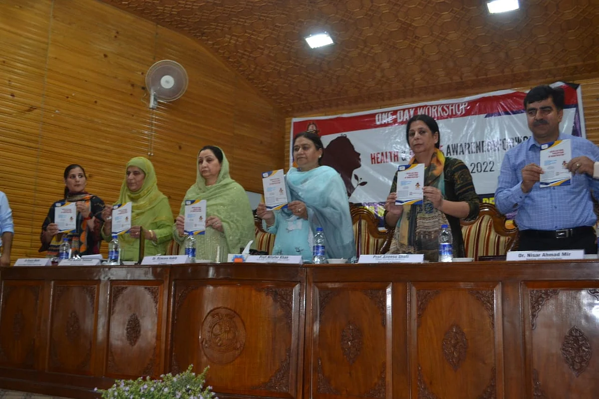Vice-Chancellor University of Kashmir Prof Nilofer Khan Wednesday presided over a workshop on ‘Health and Hygiene Awareness for Women’.