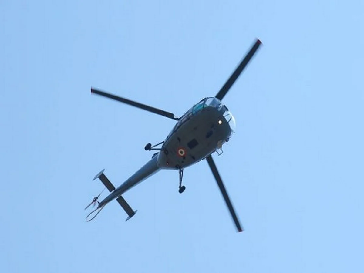 An ONGC helicopter carrying nine persons including two pilots, on Tuesday fell into the sea while attempting to land on a company's rig in the Arabian Sea, the company said adding that six persons have so far been rescued.