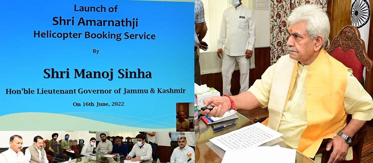 LG launches online portal for heli services to Amarnath cave