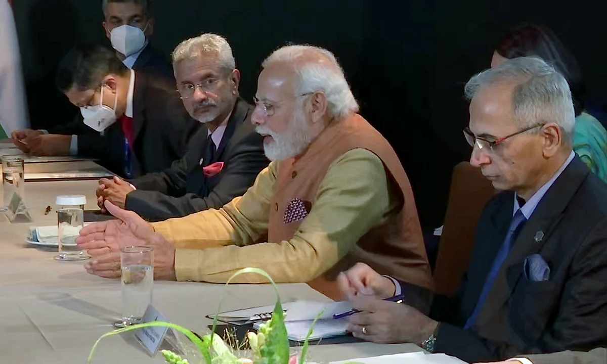 Prime Minister Narendra Modi holds talk with Argentine Republic President Alberto Fernandez, in Munich, Germany on Sunday.