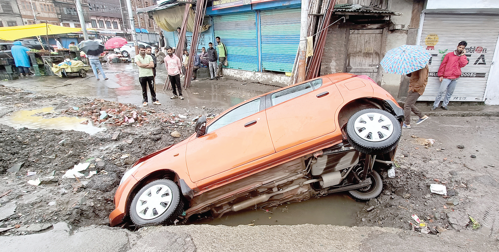 “The driver had narrow escape. It is non-serious approach of the concerned authorities to leave the ditch open,” said a local.