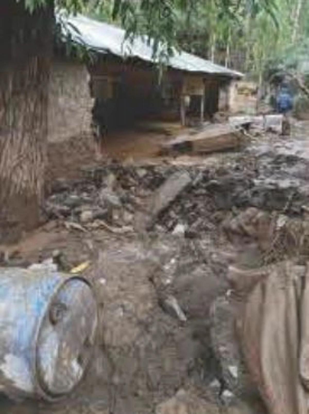 Due to flash floods, the buildings of NTPHC and Shining Star Private School were destroyed while the Imam Bargah building at Shakar was also damaged.