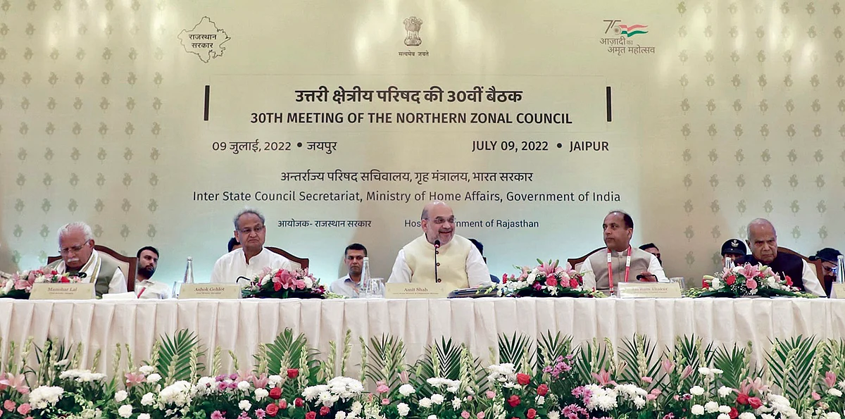 Jaipur, July 09: Union Home Minister Amit Shah chaired the 30th meeting of the Northern Zonal Council, in Jaipur on Saturday.
