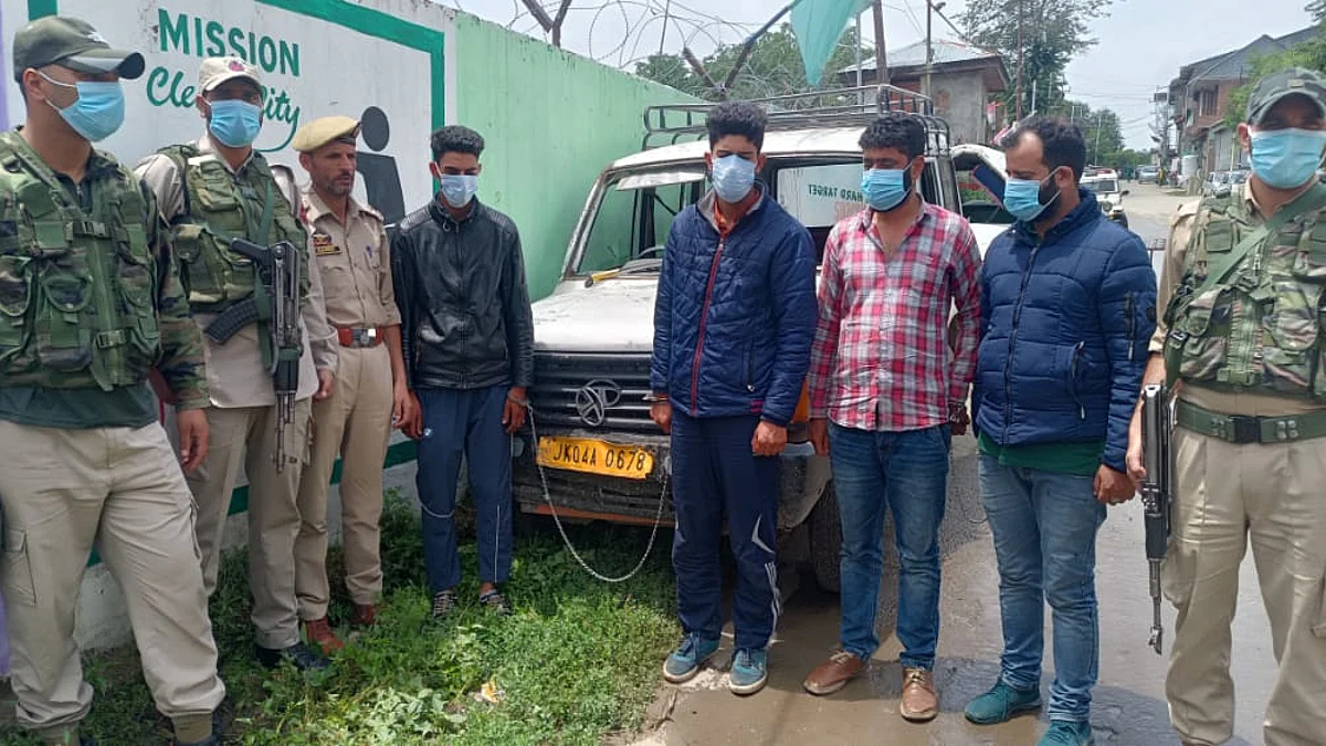 Police on Sunday arrested four men in a hit-and-run accident in Arizal area of Khansahib in central Kashmir's Budgam district in which two youth were killed and another was injured on Friday.