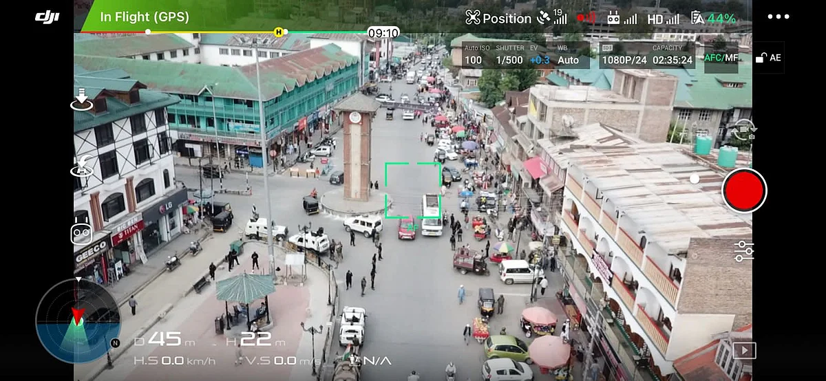 Police on Friday said it has increased aerial surveillance in major markets of Srinagar city city ahead of Independence Day.