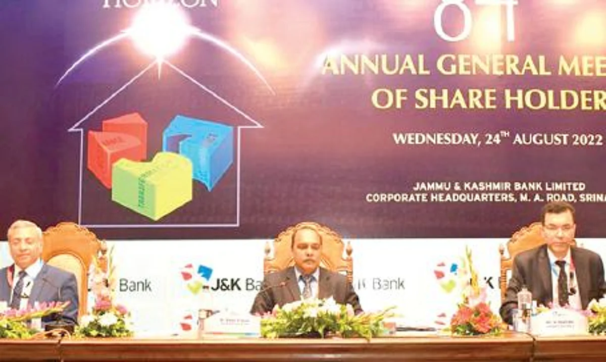 MD & CEO Baldev Prakash underscored the Bank’s vital importance for the economy of two union territories at the 84th AGM themed - Aiming beyond the Horizon.