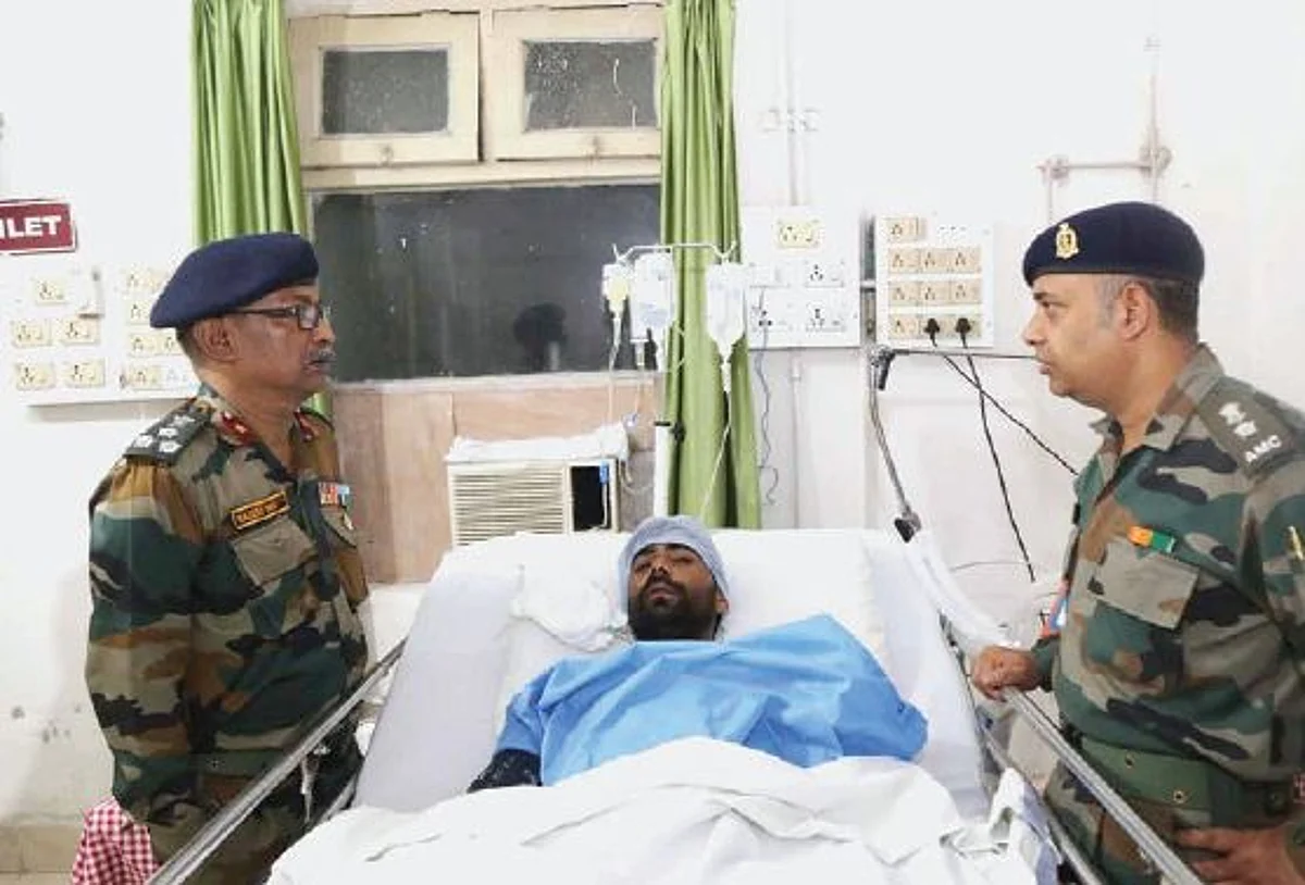 It was also informed that army personnel donated blood to save life of he terrorist with three units of blood have been administered to the patient so far.