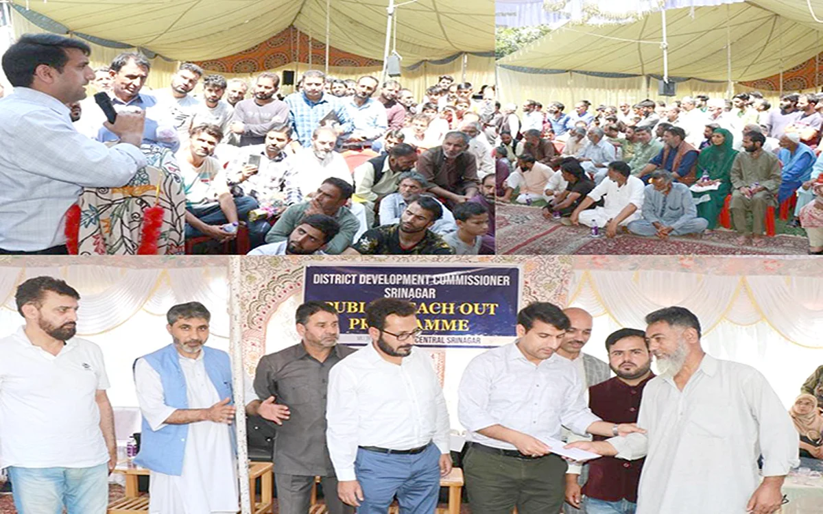 DC Srinagar holds mega public grievance redressal camp at Mujgund