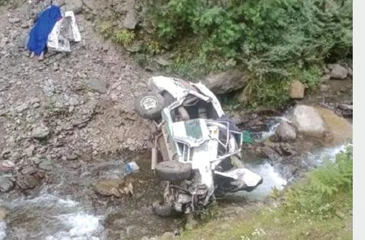 Eleven persons were travelling in the vehicle of which six died on the spot while two others died on way to the hospital, taking the death toll to eight.