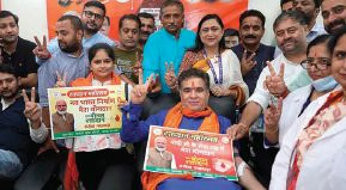 BJP organises blood donation camps