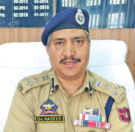 Deputy Inspector General of Police, Rajouri and Poonch range, Dr Haseeb Mughal.