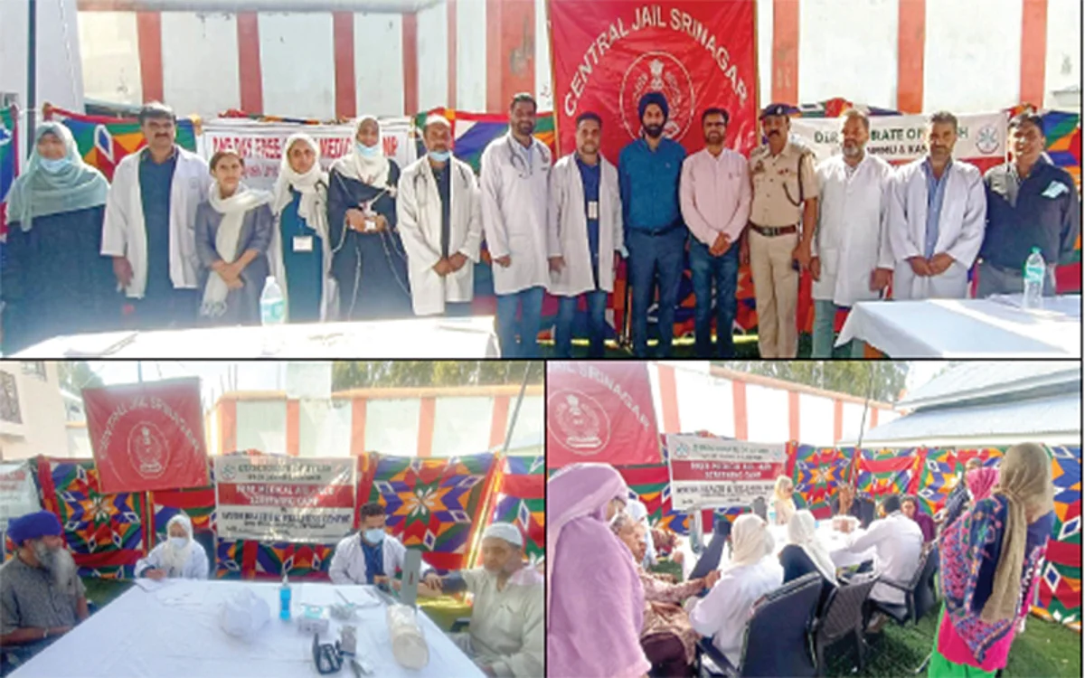 Mega AYUSH medical aid, NCD screening camp held at Central Jail Srinagar