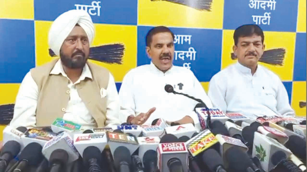 AAP leaders during a presser.