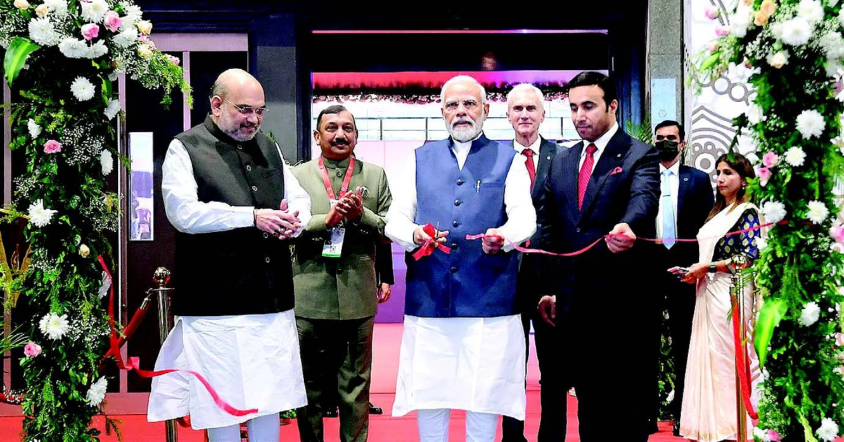 Prime Minister Narendra Modi inaugurates the 90th Interpol General Assembly.