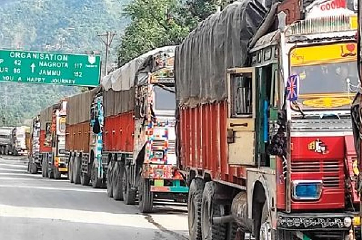 Officials said Srinagar-bound Heavy Motor Vehicles were stopped as a precautionary measure.