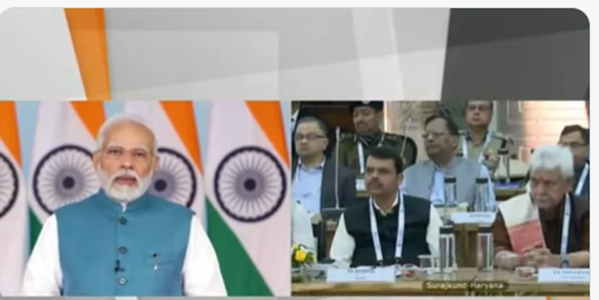 PM Modi addressing the 'Chintan Shivir'