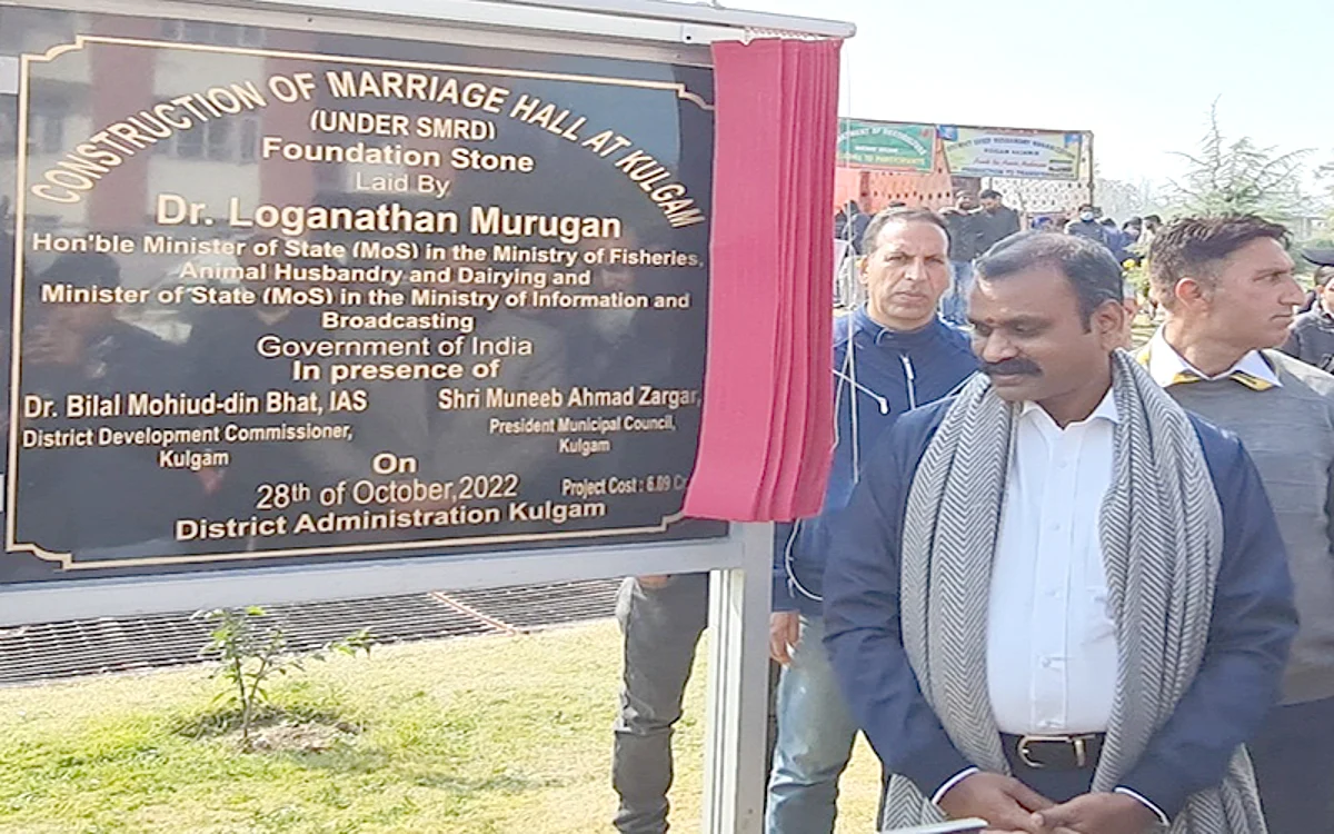 2 day visit of Union MoS Dr L Murugan to J&K concludes