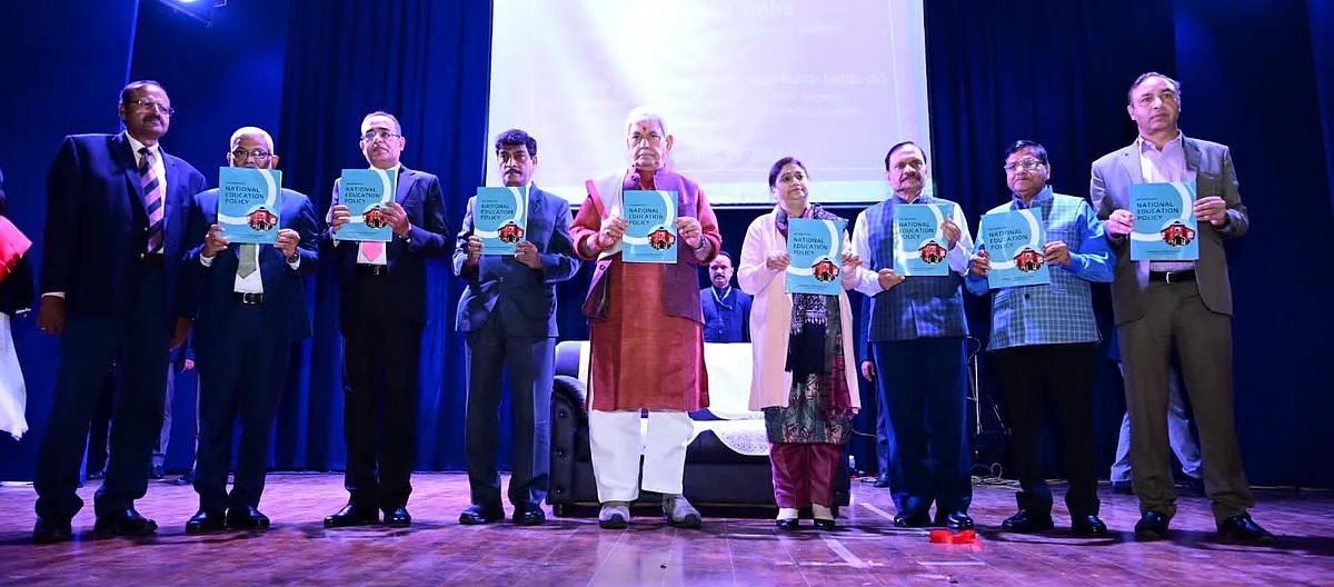LG Sinha during the launch of NEP
