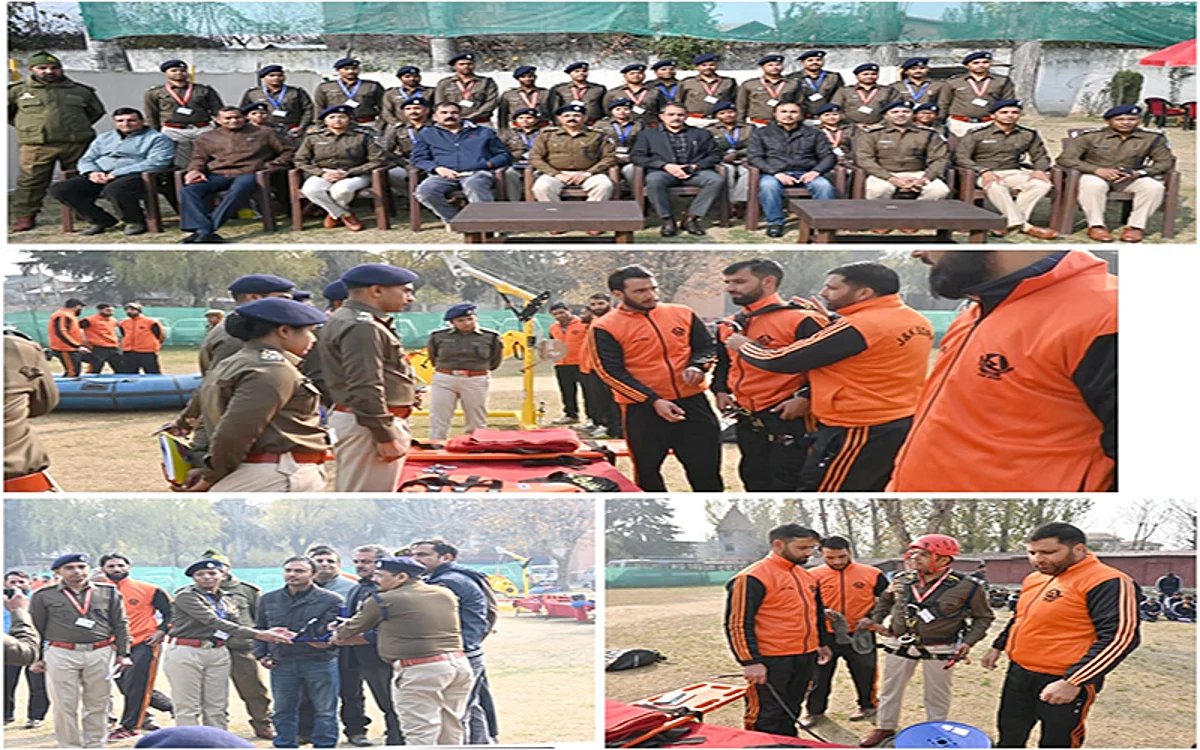24 Dy SSPs probationary trainees visit SDRF Kashmir Headquarters