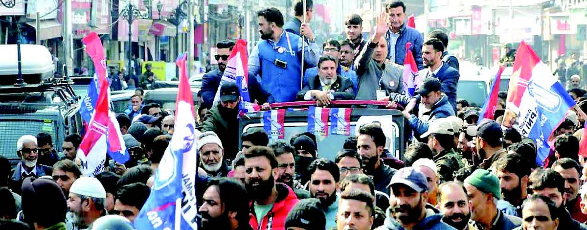 When Altaf Bukhari discussed the subject of unemployment and assured young people that he would keep working to create opportunities for their employability, his supporters cheered loudly.