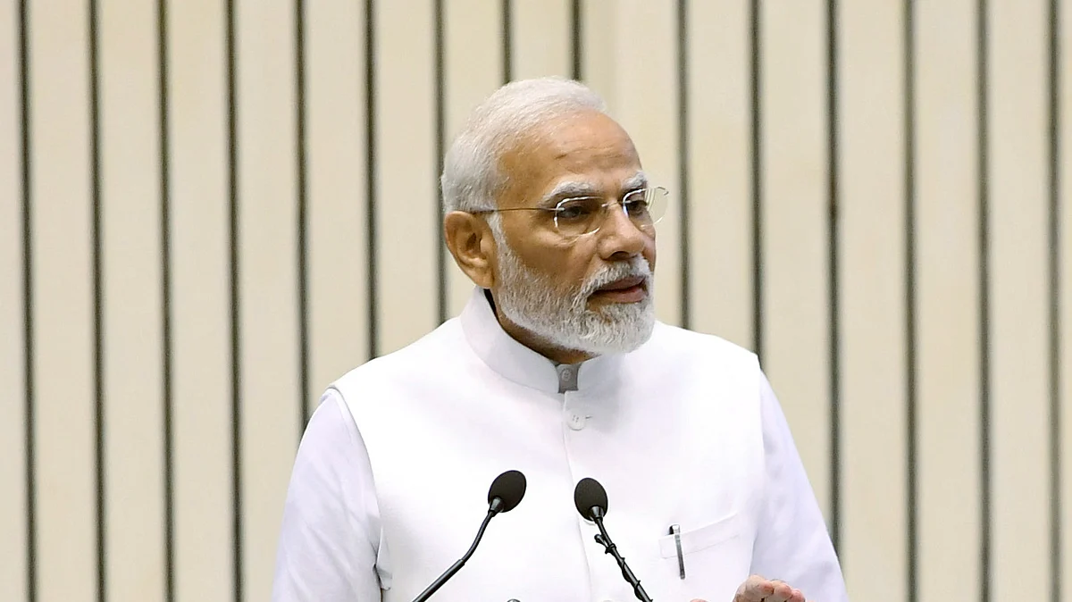 Prime Minister Narendra Modi addresses at the programme marking Vigilance Awareness Week of Central Vigilance Commission (CVC), in New Delhi on Thursday.