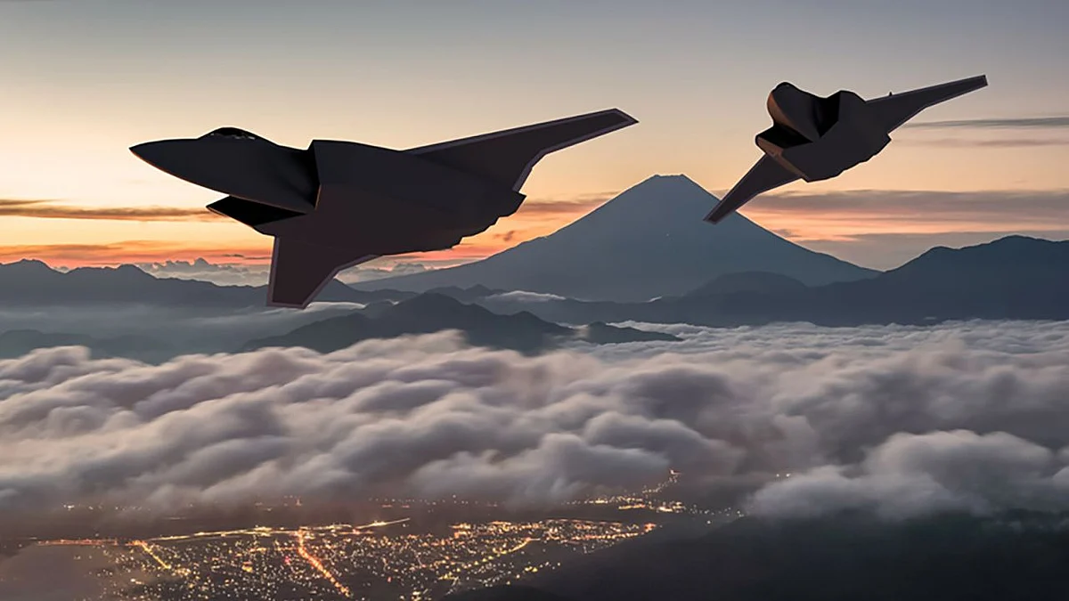 An artist's impression of what the sixth-generation fighter aircraft by Italy, Japan and the UK might look like.