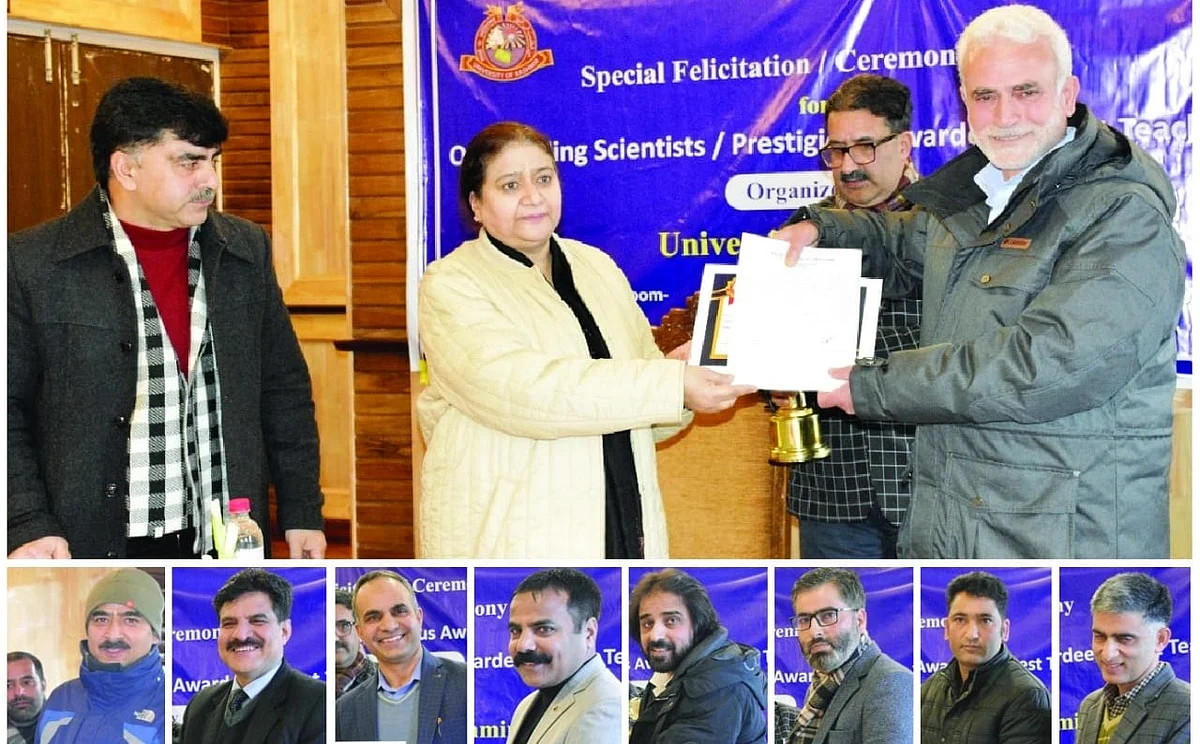 Kashmir University awards its outstanding scientists, teachers