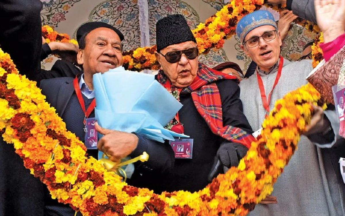"I, as NC president, am telling you (Omar Abdullah) that you have to contest the election because if we have to fight them (BJP) then we all have to jump into the fray and contest elections."