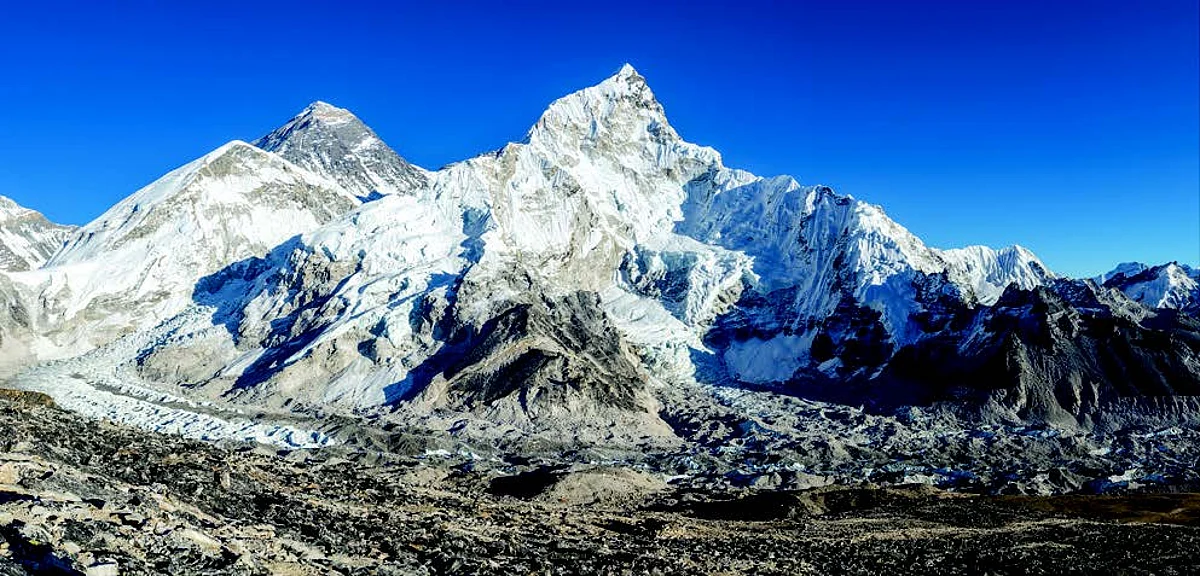 "The southern side is bounded by the Pir Panjal, not the highest mountain range in Asia but one of the most striking, rising abruptly from the valley floor."