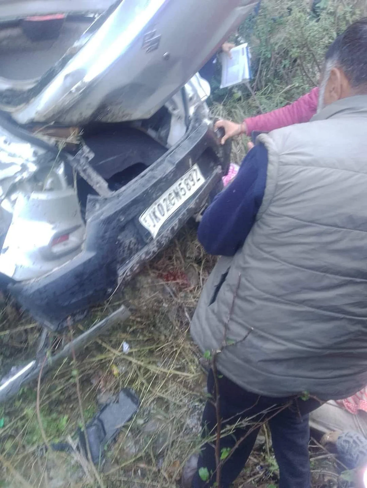 Car met with an accident in Doda