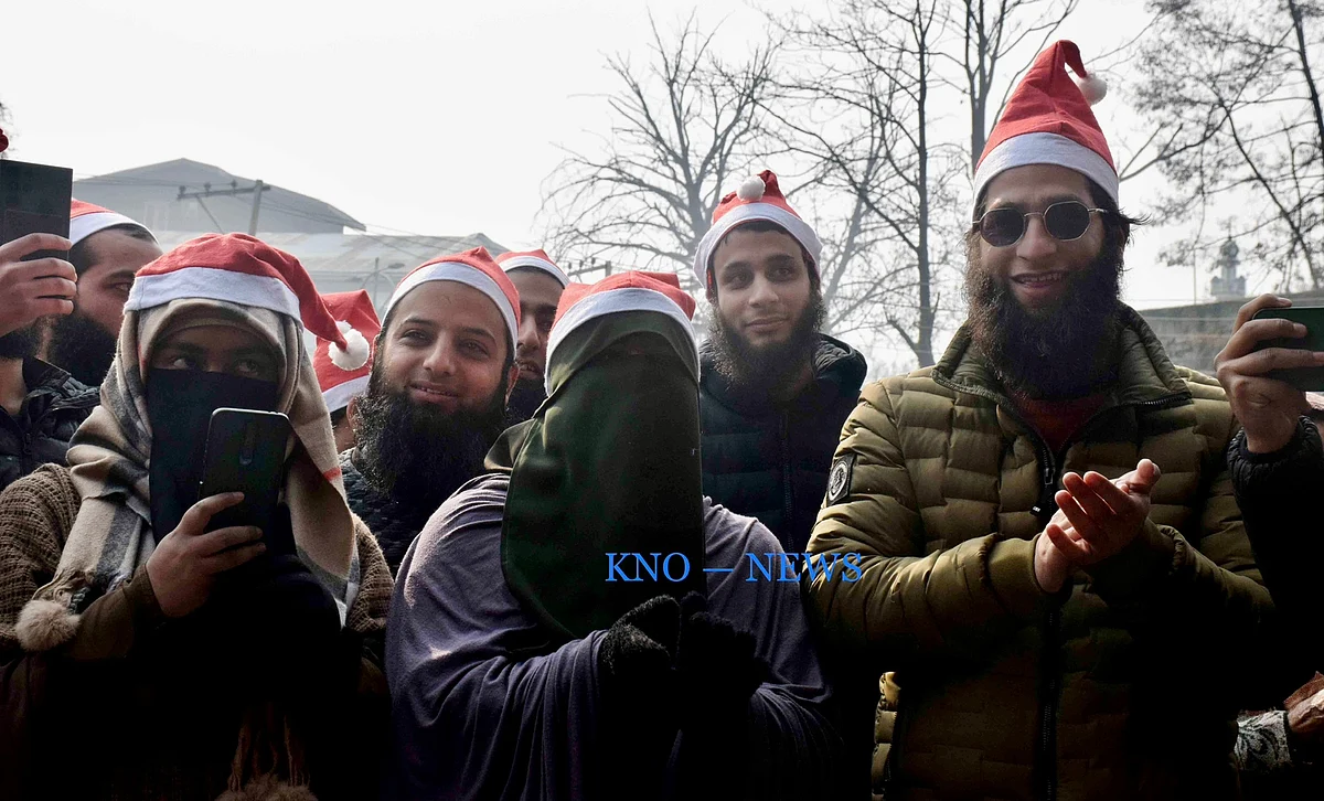 Local Muslims joined Christians on Christmas in Srinagar.