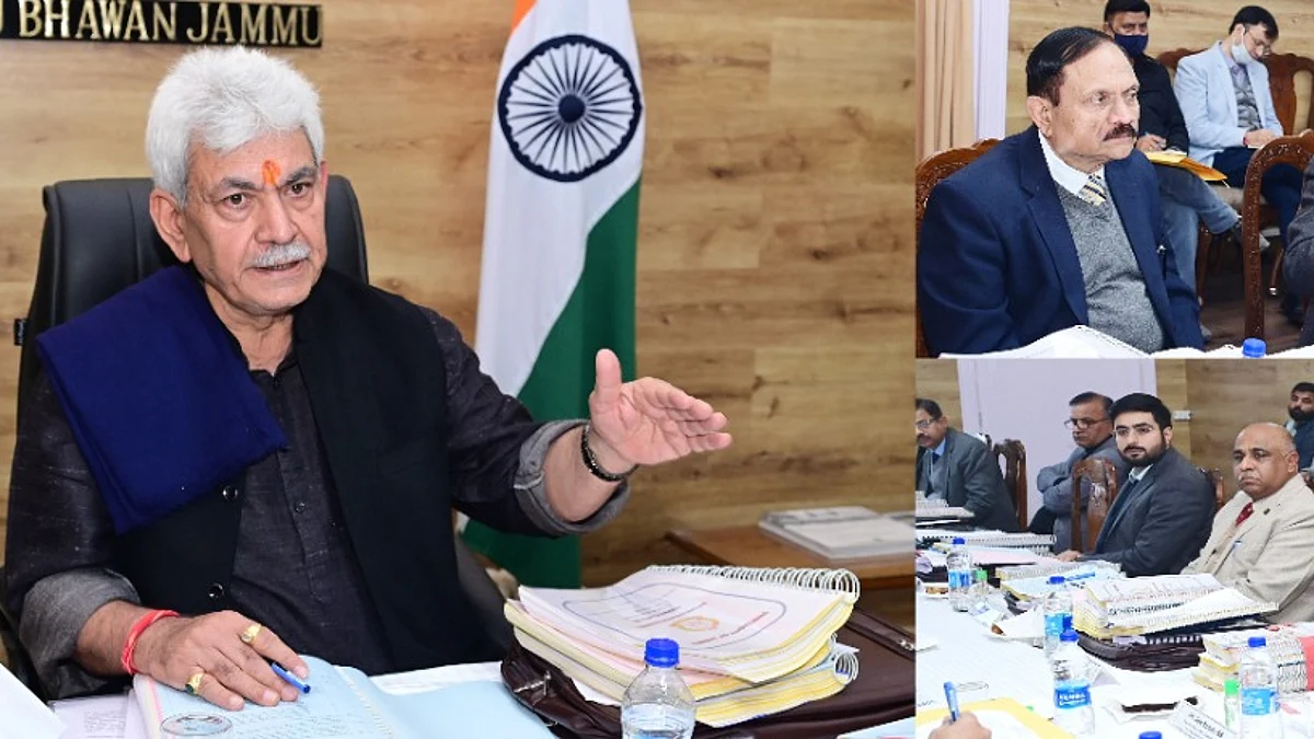LG Manoj Sinha on Saturday chaired Jammu University's council meet.