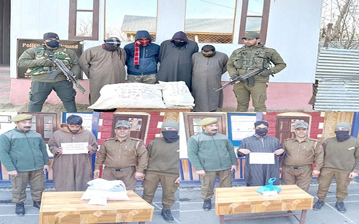 Police arrest 6 drug peddlers in Kashmir