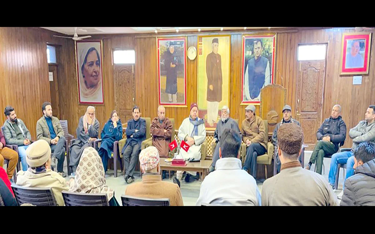Farooq Abdullah interacts with youth functionaries