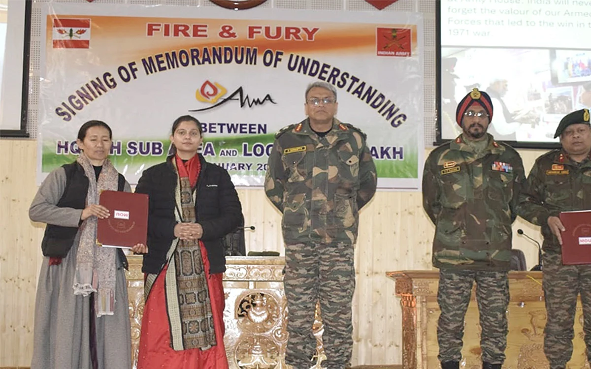 MoU signed by army, Looms of Ladakh